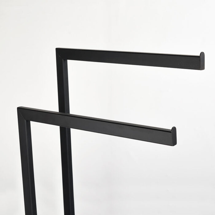 Bathroom Floor Towel Holder Standing Towel Rack, 2 Tiers, Metal, PH623 - Image 5