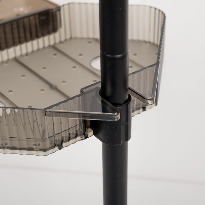 Corner Shower Caddy Tension Pole Organizer, 4 Tiers, Adjustable, Rotating 1BP2526 - Image 5