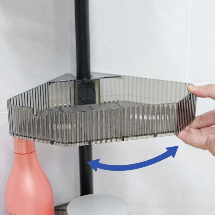 Corner Shower Caddy Tension Pole Organizer, 4 Tiers, Adjustable, Rotating 1BP2526 - Image 7