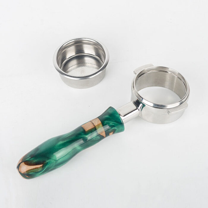Stainless Steel Bottomless Naked Portafilter with Customized Handle, Wood, Plastics, Resin, 1HP2171 - Image 6