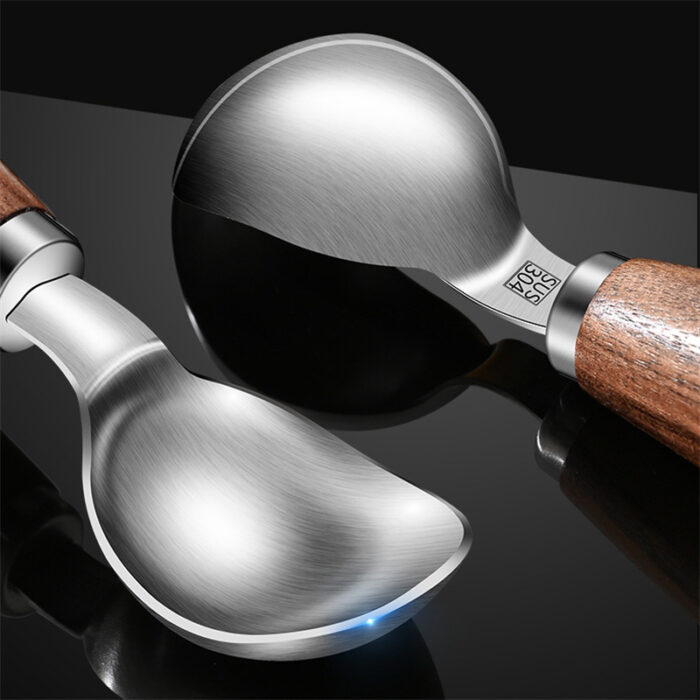 Stainless Steel Melon Baller Ice Cream Scoop with Walnut Handle 1HP2174 - Image 4