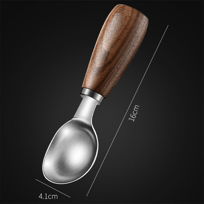 Stainless Steel Melon Baller Ice Cream Scoop with Walnut Handle 1HP2174 - Image 5