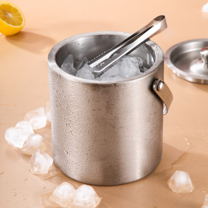 Double-Wall Insulated Ice Bucket With Ice Tong, Stainless Steel ,IB2101 - Image 6