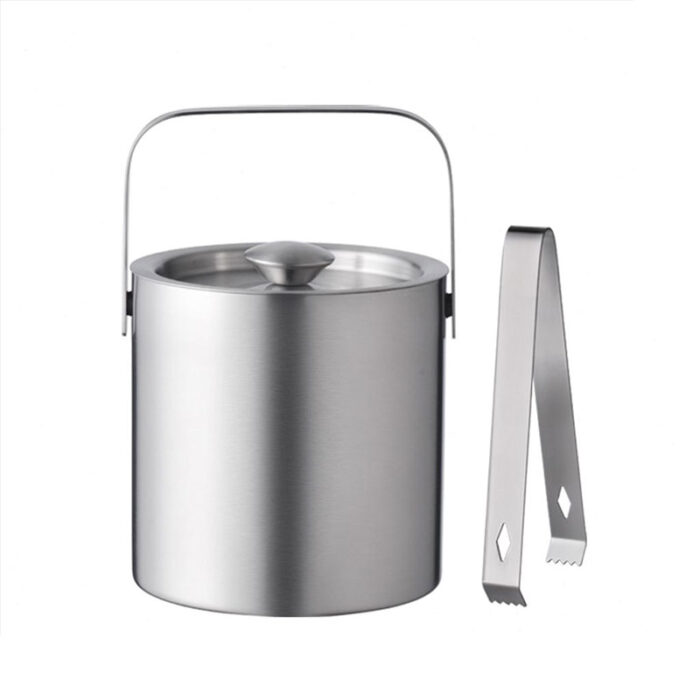 Double-Wall Insulated Ice Bucket With Ice Tong, Stainless Steel ,IB2101 - Image 2