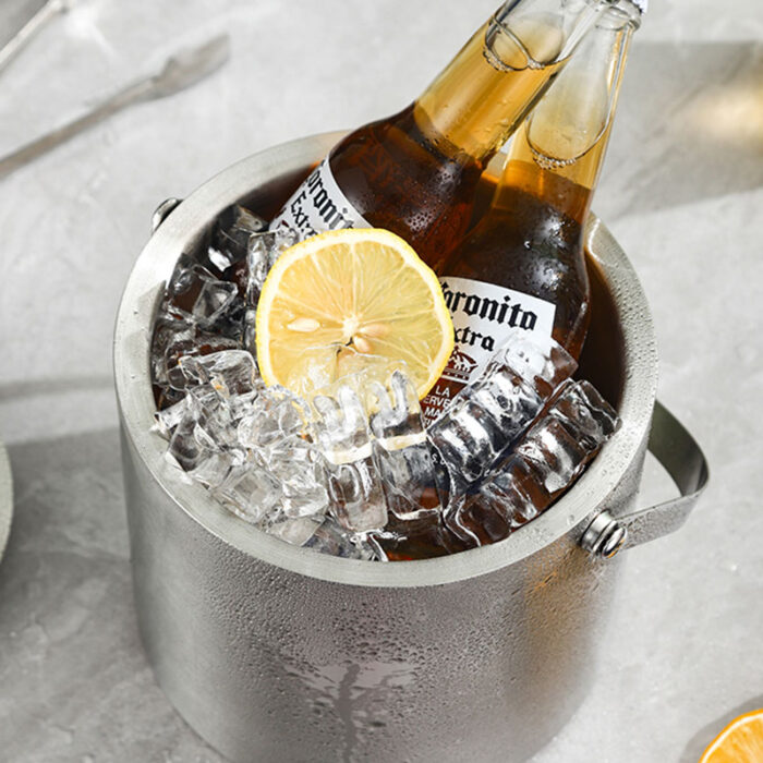 Double-Wall Insulated Ice Bucket With Ice Tong, Stainless Steel ,IB2101 - Image 4