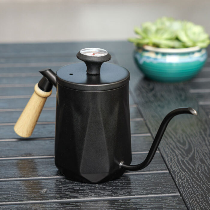 Customisable Stainless Steel Gooseneck Kettle Wood Handle Coffee Kettle 1CP2416