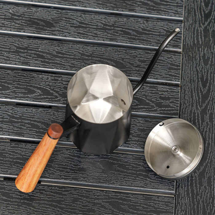 Stainless Steel Gooseneck Kettle Black Portable Coffee Kettle with Thermometer 1CP2418 - Image 6