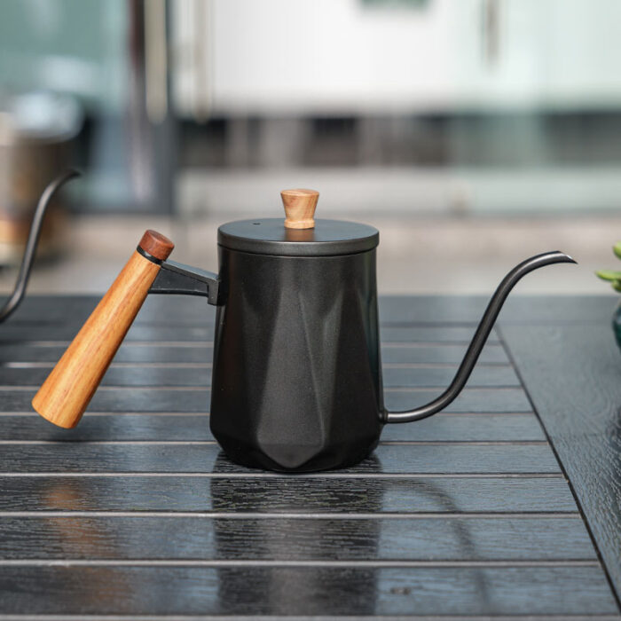 Stainless Steel Gooseneck Kettle Black Portable Coffee Kettle with Thermometer 1CP2418 - Image 7