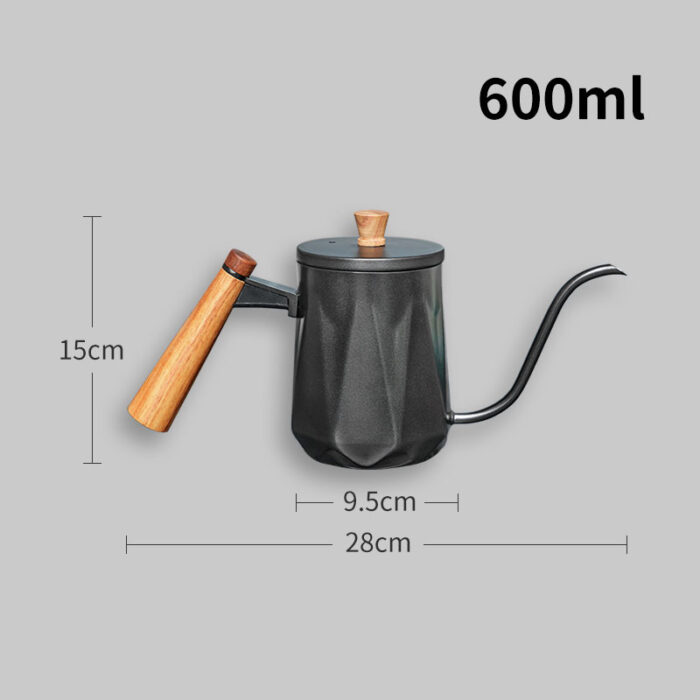 Stainless Steel Gooseneck Kettle Black Portable Coffee Kettle with Thermometer 1CP2418 - Image 8