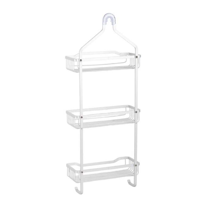 Shower Caddy Hanging Bathroom Organizer, 2 Tiers, Aluminium, Rustproof, BR541 - Image 2