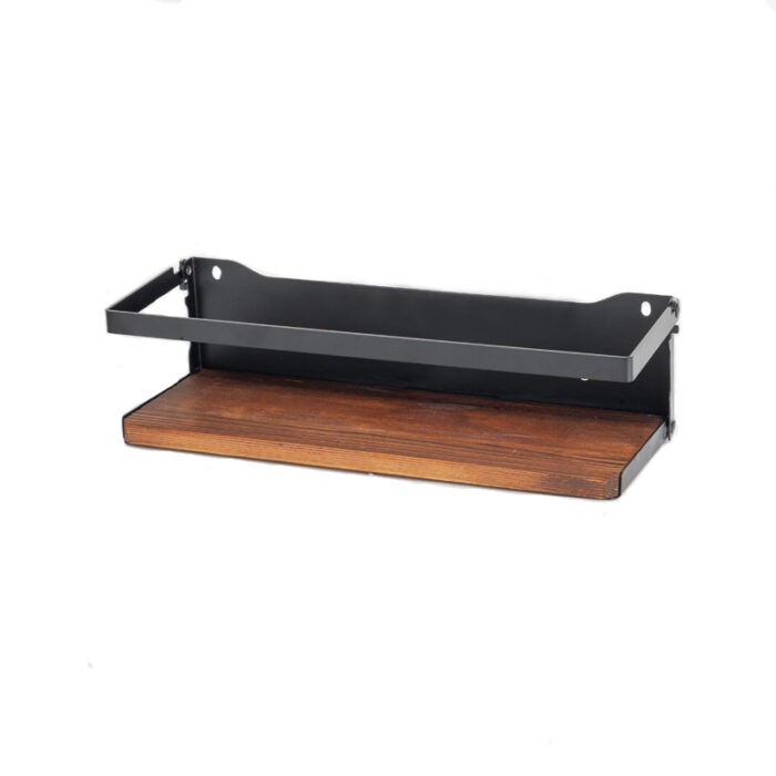 Foldable Refrigerator Magnetic Spice Holder, Black, Wood, Metal, MHK1012 - Image 2
