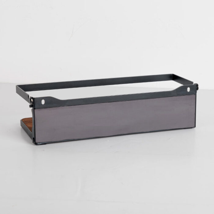 Foldable Refrigerator Magnetic Spice Holder, Black, Wood, Metal, MHK1012 - Image 4