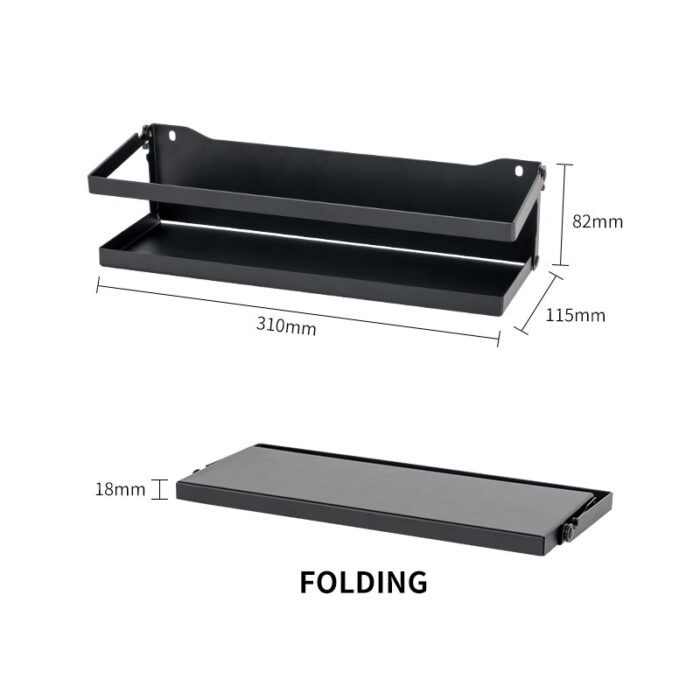 Folding Kitchen Seasoning Organizer Magnetic Spice Rack for Refrigerator MHK1013 - Image 5