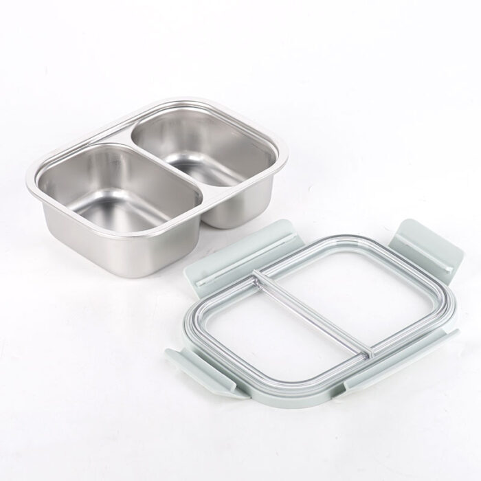 Bento Box Lunch Containers with 2 Compartments, Stainless Steel 1HP2178 - Image 5