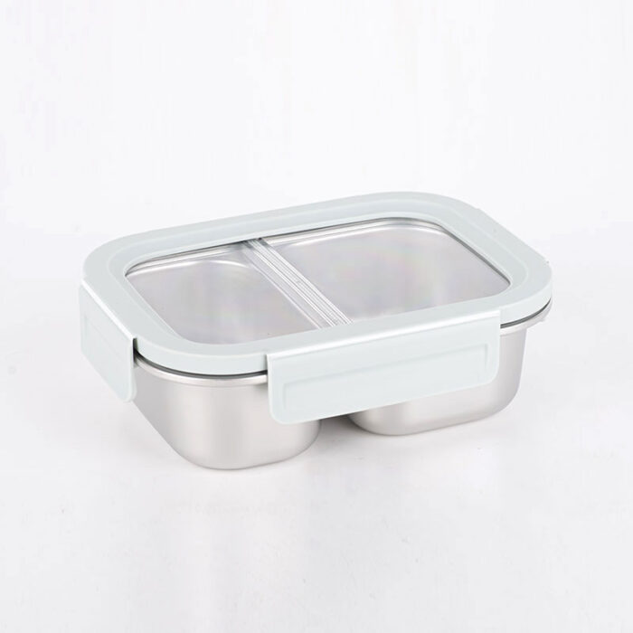 Bento Box Lunch Containers with 2 Compartments, Stainless Steel 1HP2178 - Image 3