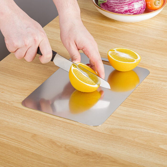 Anti-scratch Grain Pattern Cutting Board, Stainless Steel, Double-Sided, 1KP2245 - Image 5