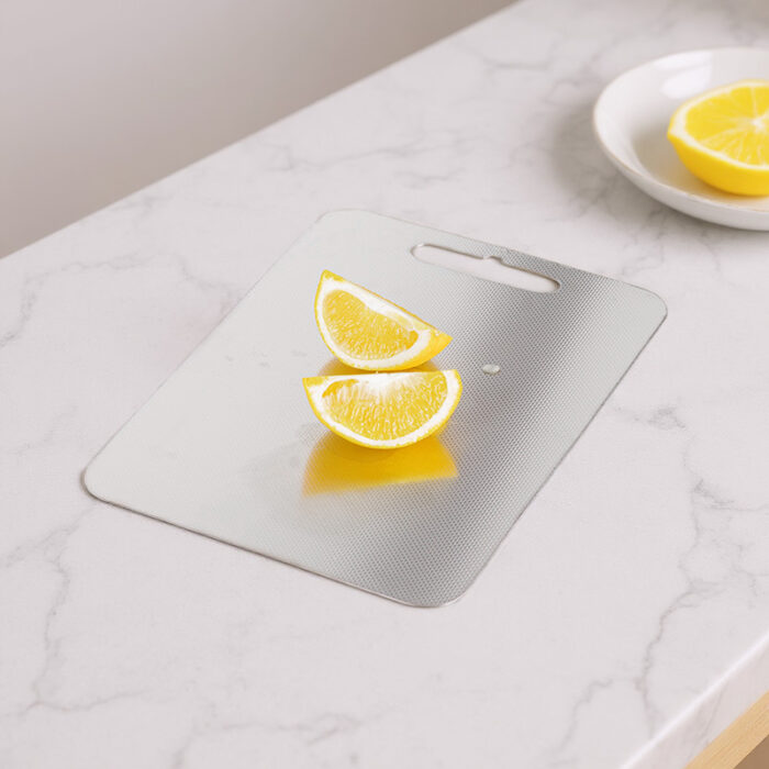 Anti-scratch Grain Pattern Cutting Board, Stainless Steel, Double-Sided, 1KP2245
