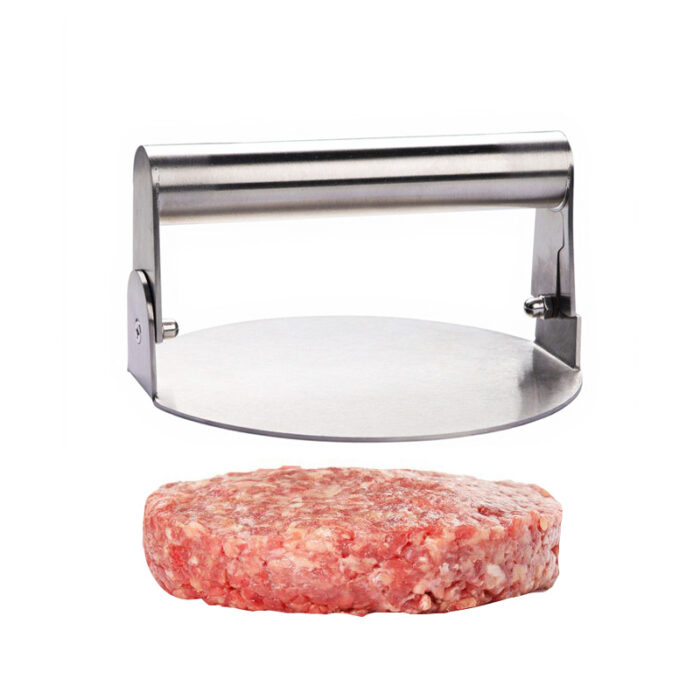 Stainless Steel Burger Press, Folding Handle, 1KP2280