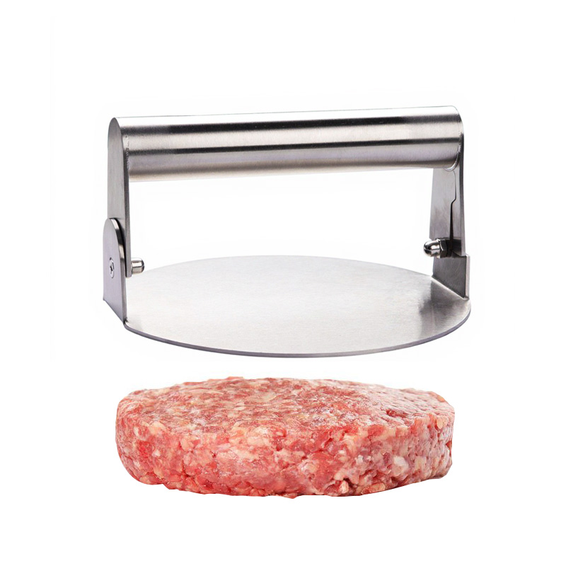 Stainless Steel Burger Press, Folding Handle, 1KP2280