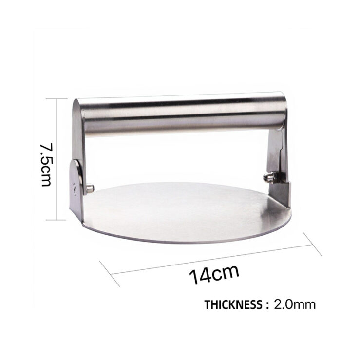 Stainless Steel Burger Press, Folding Handle, 1KP2280 - Image 2