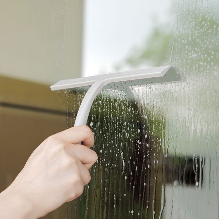Silicone Shower Squeegee for Glass Doors, Black, Grey, SS1105缩略图