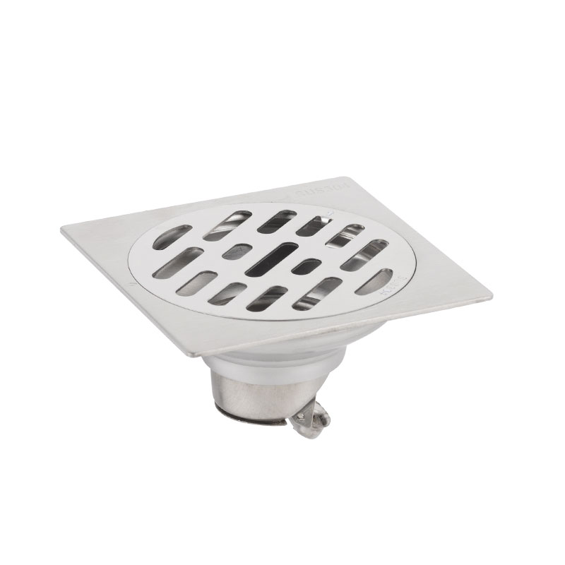 Tile Insert Shower Drainer with Removable Strainer Cover, Stainless Steel 304, FD02