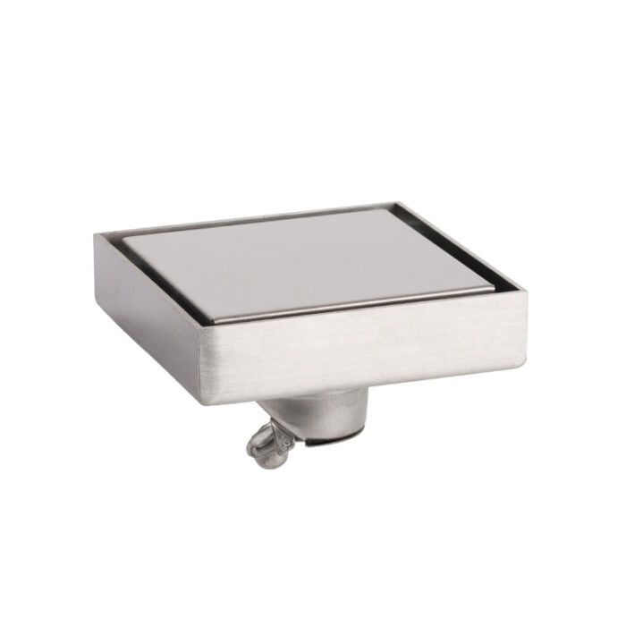 Square Insert Shower Drain with Hair Strainer, Stainless Steel, FD03缩略图