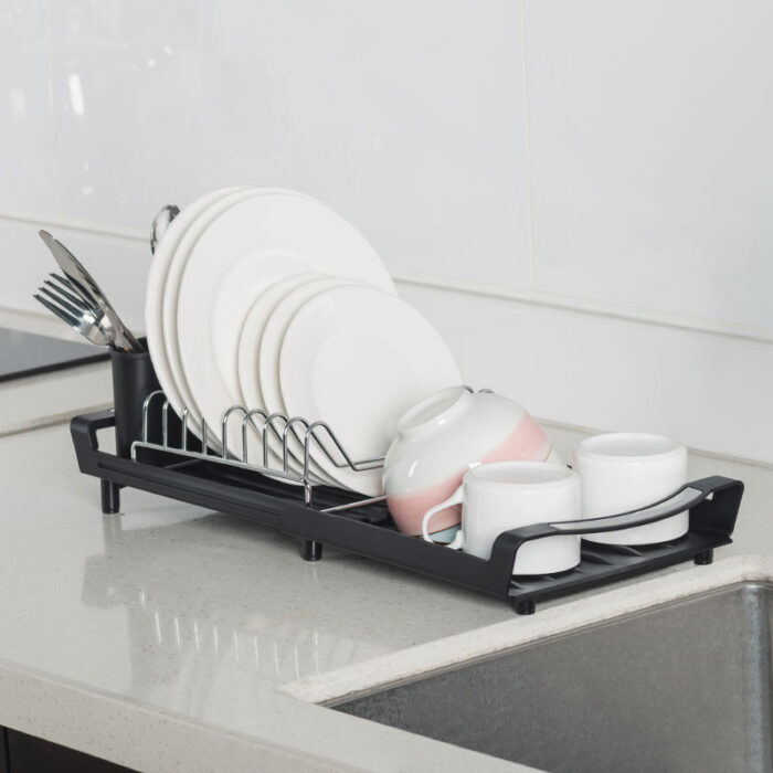 Mini Expandable Compact Dish Rack, Stainless Steel, PP, 1KP2288缩略图