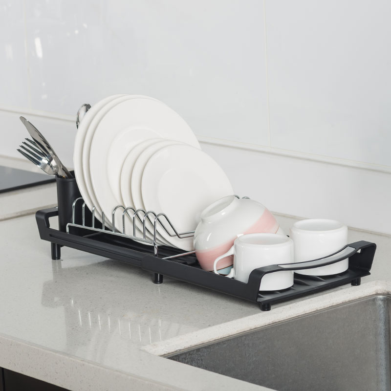 Mini Expandable Compact Dish Rack, Stainless Steel, PP, 1KP2288