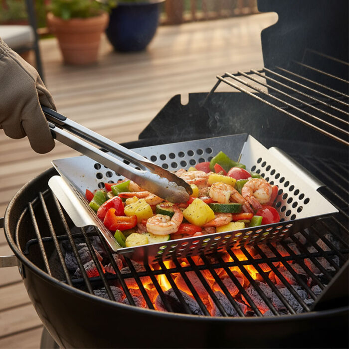 Grill Baskets for Outdoor Grill, Stainless Steel, 30cm, BGB03缩略图