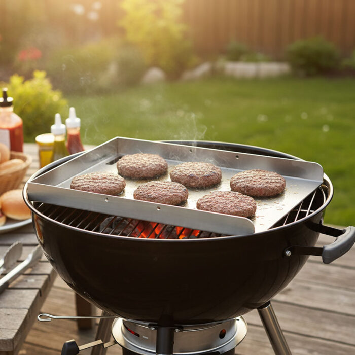 Stainless Steel Cooking Griddle Flat Top Plate Insert with Handles BGB202缩略图