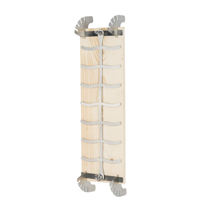 Stainless Steel Holder for Wooden Salmon Plank, Contains only metal fittings, FSB04