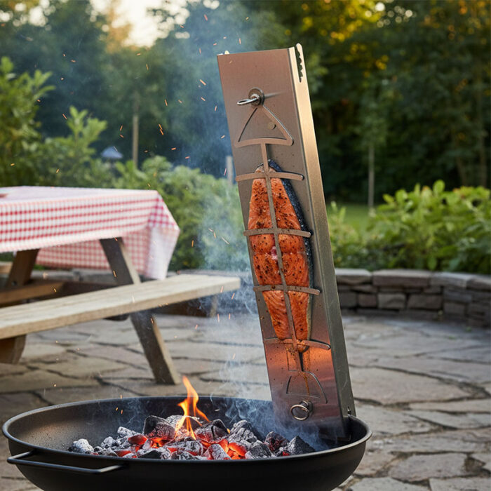 Stainless Steel Flame Salmon Holder, Flat Rack Cookware Tool, ZFSB01缩略图