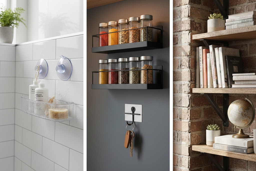 English Version: Choosing Wall Shelves: Adhesive, Suction, or Drilled?缩略图