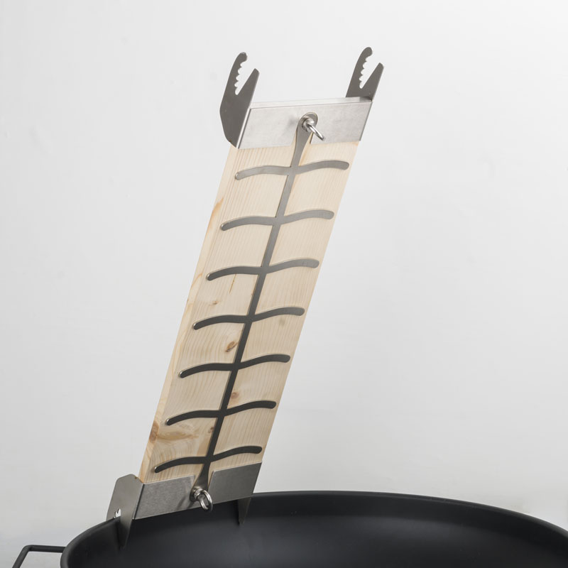 Stainless Steel Holder for Wooden Salmon Plank, Contains only metal fittings, FSB08
