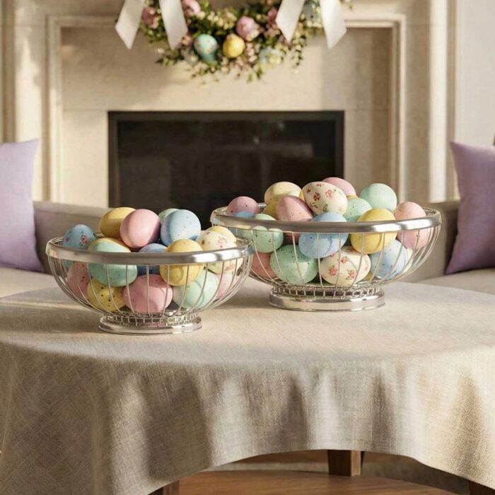 Stainless Steel Wire Fruit Baskets, 2 Size, Kitchen Basket, FR156缩略图 Stainless Steel Wire Fruit Baskets, 2 Size, Kitchen Basket, FR156缩略图