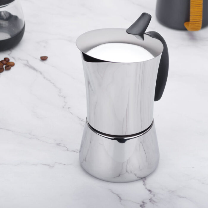 Premium Stainless Steel Moka Pot, 2cups, 4cups, 6cups, 8cups, MP2214缩略图 Premium Stainless Steel Moka Pot, 2cups, 4cups, 6cups, 8cups, MP2214缩略图