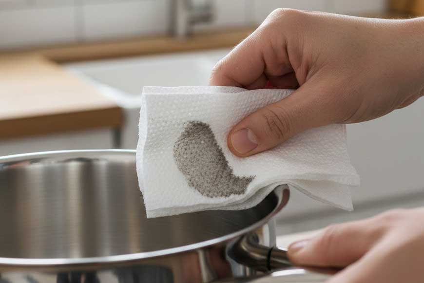 Why Wiping New Stainless Steel Leaves Black Residue缩略图