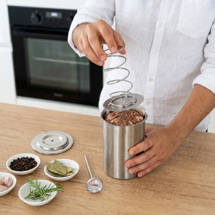 Premium Stainless Steel Ham Press Maker, with Thermometer, 1-1.2 kg of meat, AY-Z02缩略图