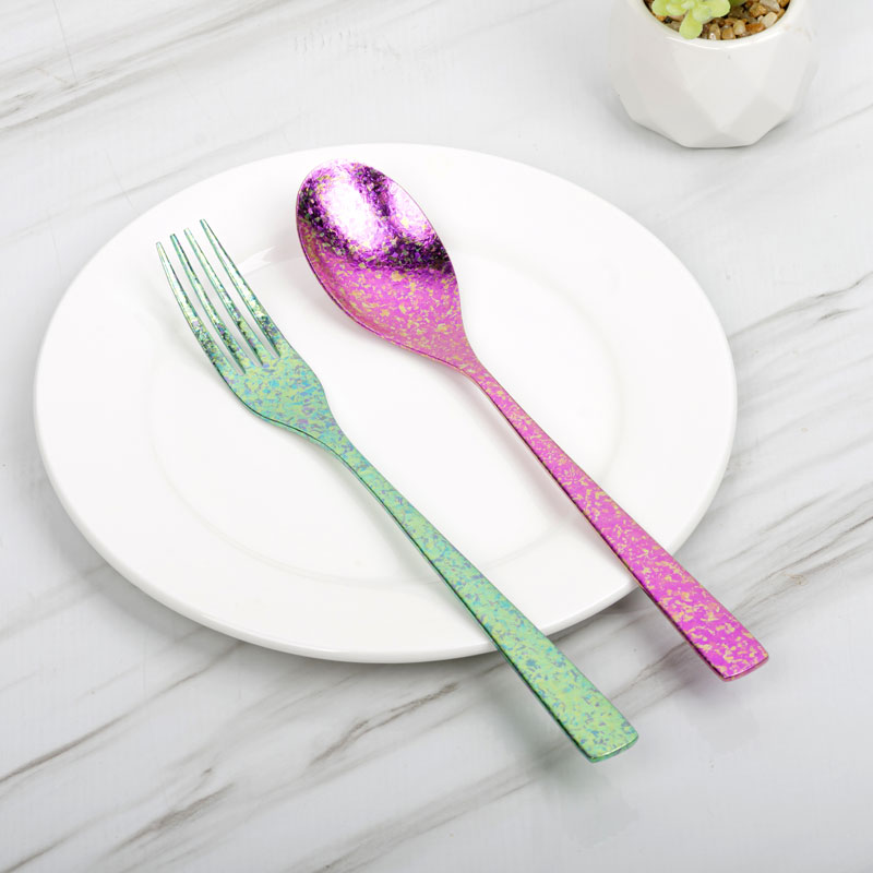 Premium Titanium Fork and Spoon Cutlery Set, Various colors, Gift box