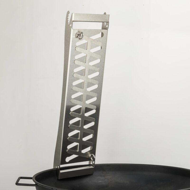 Stainless Steel Flame Salmon Holder, Multi-Functional, BBQ Grill Rack, FSB10