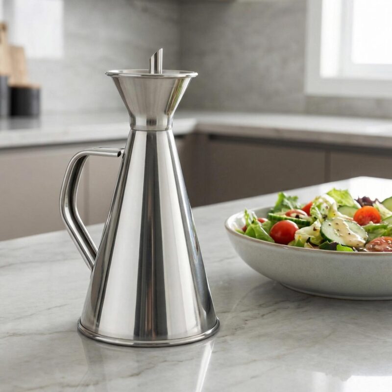 Stainless Steel Oil Dispenser with Airtight Silicone Seal, 250ml/500ml, OP2102