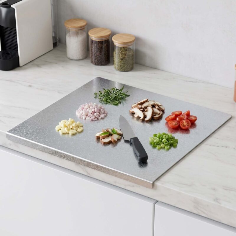Customization L-Shaped Pure Titanium Cutting Board, Crystallization, CTB03