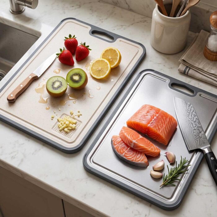 Dual-Sided Titanium & PP Cutting Board, Volcano Texture, Dishwasher Safe DCB11缩略图