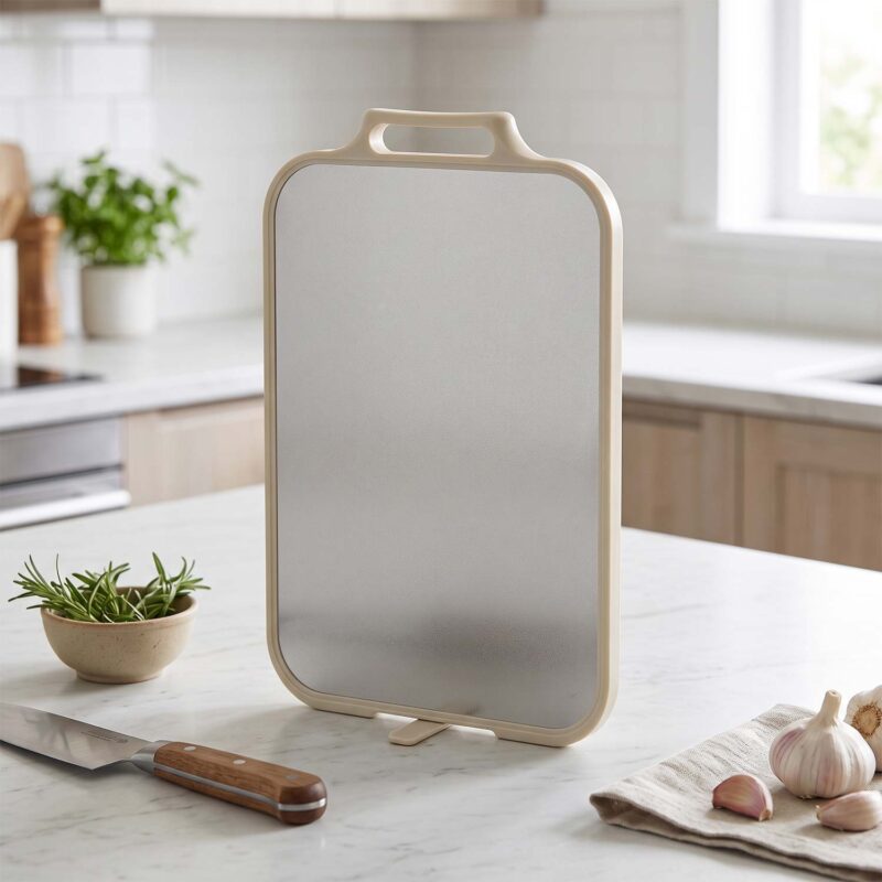 Double-Sided Stand-Up Cutting Board with Rotatable Support Base DCB12