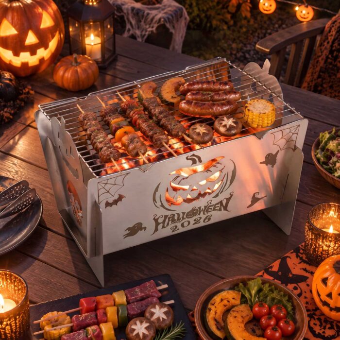 Custom Stainless Steel Portable Halloween BBQ Grill GB2112缩略图 Custom Stainless Steel Portable Halloween BBQ Grill GB2112缩略图