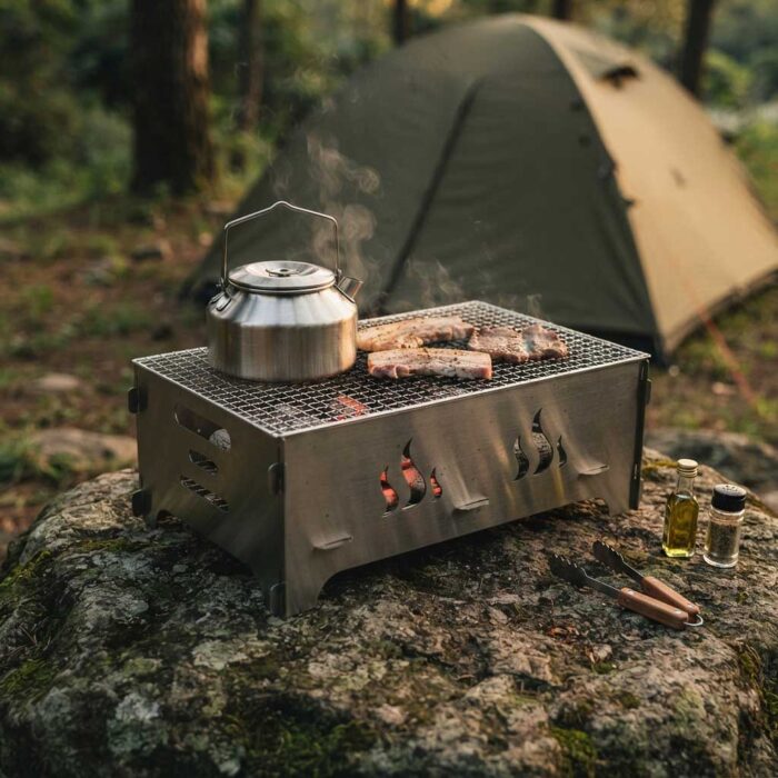 Premium Portable Flat-Pack Stainless Steel BBQ Grill & Fire Pit GB2115缩略图